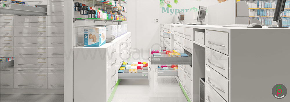 Рецептурные шкафы для аптек в Казахстане